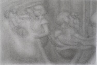 Drawing titled "Sit-in, la protesta" by Francesco Cagnato, Original Artwork, Graphite