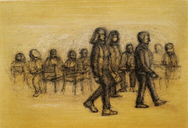 Drawing titled "Normale indifferenz…" by Francesco Cagnato, Original Artwork, Wax