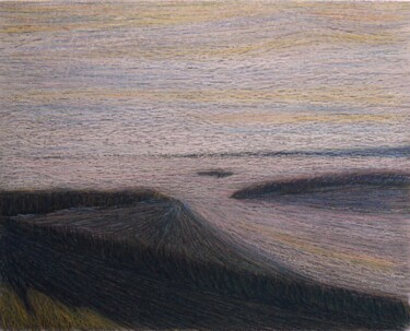 Tekening getiteld "Le saline di Comacc…" door Francesco Cagnato, Origineel Kunstwerk, Pastel