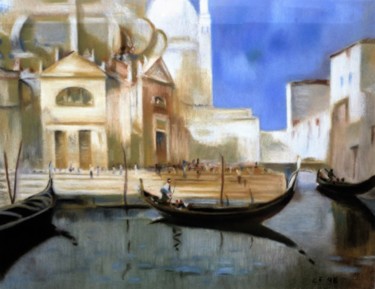 Ζωγραφική με τίτλο "Venezia, basilica d…" από Francesco Cagnato, Αυθεντικά έργα τέχνης, Παστέλ