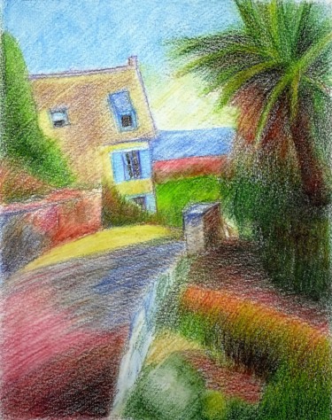 Картина под названием "Studio nr. 9" - Francesco Cagnato, Подлинное произведение искусства, Цветные карандаши
