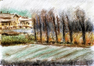 Drawing titled "Studio nr 1" by Francesco Cagnato, Original Artwork, Chalk