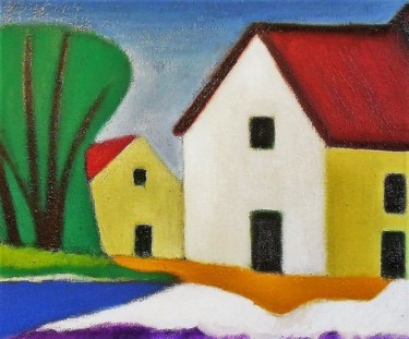 Peinture intitulée "Studio nr. 95" par Francesco Cagnato, Œuvre d'art originale, Huile