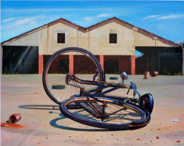 Painting titled "ALLA FORNACE" by Francesco Capello, Original Artwork, Oil Mounted on Wood Stretcher frame