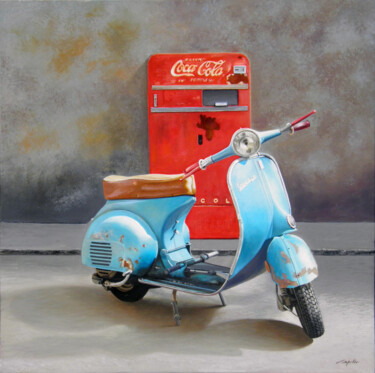 绘画 标题为“Coke” 由Francesco Capello, 原创艺术品, 油 安装在木质担架架上