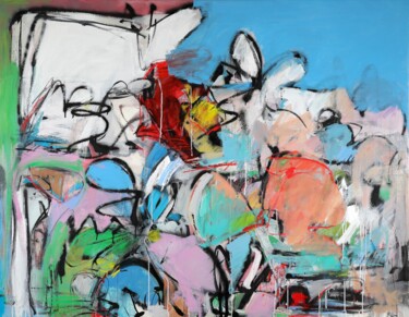 Schilderij getiteld "Animal Farm" door Francesco D'Adamo, Origineel Kunstwerk, Olie