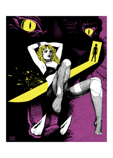 Druckgrafik mit dem Titel "Sid and Nancy (Sex…" von Francesco De La Vega Barcella, Original-Kunstwerk, Siebdruck
