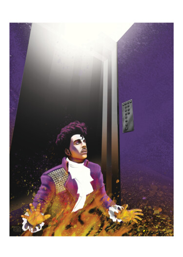 Printmaking titled "Prince" by Francesco De La Vega Barcella, Original Artwork, Screenprinting