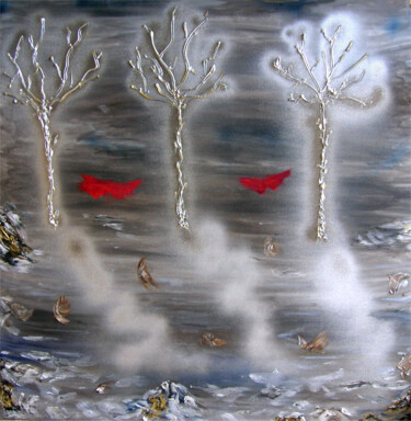 Pittura intitolato "Inverno" da Francesco Dea, Opera d'arte originale, Olio