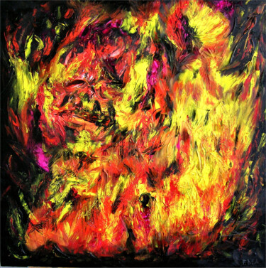 Peinture intitulée "Fire!" par Francesco Dea, Œuvre d'art originale, Huile