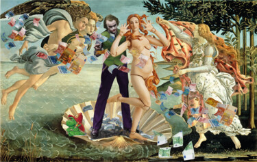 Arte digitale intitolato "Nascita di Venere 2…" da Francesco Dezio, Opera d'arte originale, Fotomontaggio