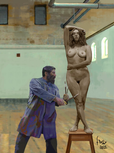 Pittura intitolato "Omaggio a Wes Ander…" da Francesco Dezio, Opera d'arte originale, Pittura digitale