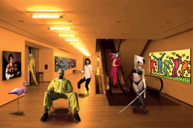 Arte digitale intitolato "è qui la festa" da Francesco Dezio, Opera d'arte originale, Lavoro digitale 2D