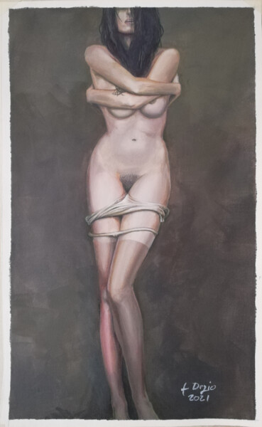 Peinture intitulée "nudo .3" par Francesco Dezio, Œuvre d'art originale, Huile