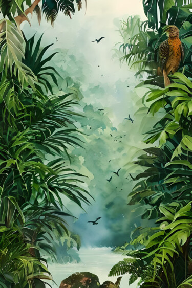 Arts numériques intitulée "giungla" par Francesco Dezio, Œuvre d'art originale, Peinture numérique