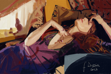 Digital Arts titled "Florence Welch (Flo…" by Francesco Dezio, Original Artwork, Digital Painting