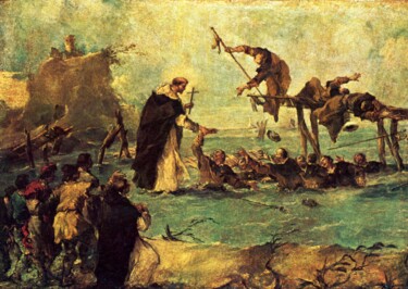 Malerei mit dem Titel "Sauvetage miraculeu…" von Francesco Guardi, Original-Kunstwerk, Öl