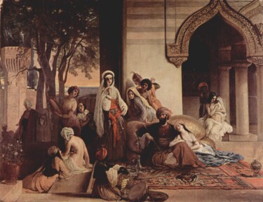 Pittura intitolato "La nouvelle favorit…" da Francesco Hayez, Opera d'arte originale, Olio