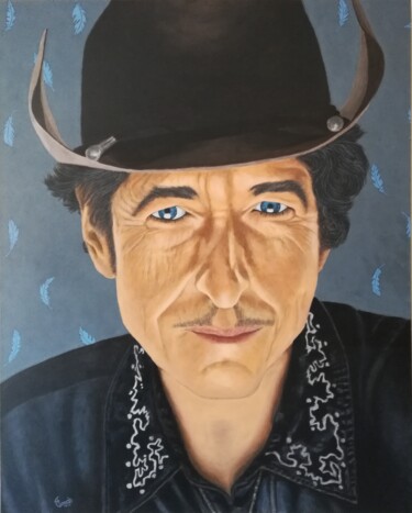 Pittura intitolato "Bob Dylan" da Francesco Loggi, Opera d'arte originale, Acrilico