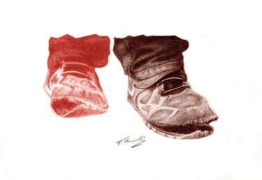 Drawing titled "Be an old shoe" by Francesco Marinelli, Original Artwork, Pencil