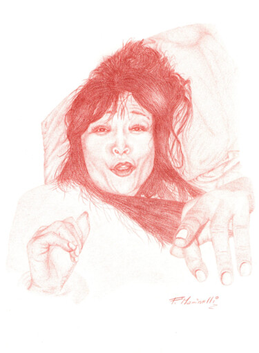 Rysunek zatytułowany „Korean woman” autorstwa Francesco Marinelli, Oryginalna praca, Marker