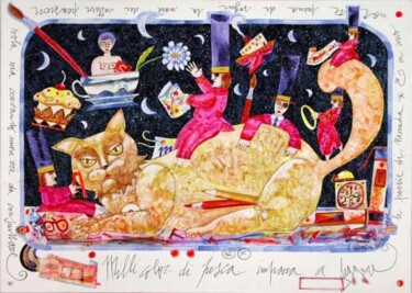 Incisioni, stampe intitolato "Milli Color di Pesc…" da Francesco Musante, Opera d'arte originale