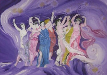 Pittura intitolato "la-primavera-danze.…" da Francesco Navacchi, Opera d'arte originale