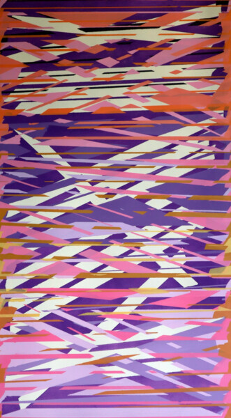 Painting titled "Purple to Sienna Th…" by Francesco Paolo Giunta, Original Artwork, Stencil Mounted on Wood Stretcher frame