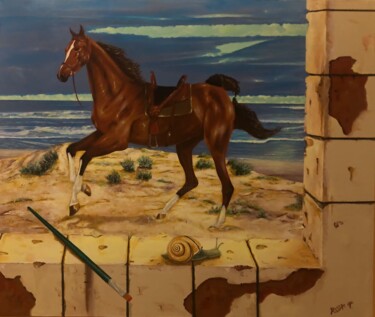 Картина под названием "Libertá" - Francesco Ricca, Подлинное произведение искусства, Масло Установлен на Деревянная рама для…