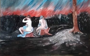 Pittura intitolato ""Questo io l'ho sog…" da Francesco Ricca, Opera d'arte originale, Acrilico Montato su Telaio per barella…