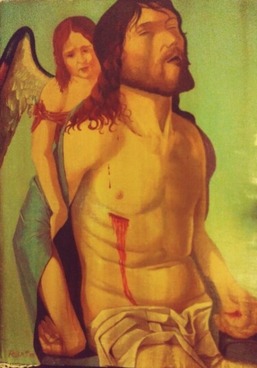 Painting titled "Omaggio a Antonello…" by Francesco Ricca, Original Artwork, Oil