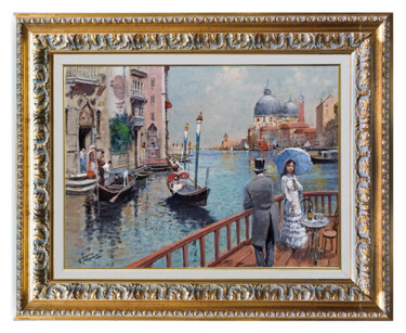绘画 标题为“Farewell to Venice…” 由Francesco Tammaro, 原创艺术品, 油 安装在木板上
