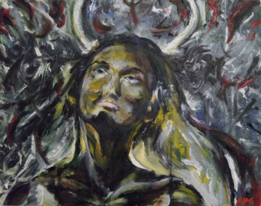 Peinture intitulée "Self II" par F. Peña-Garcia, Œuvre d'art originale, Huile Monté sur Châssis en bois