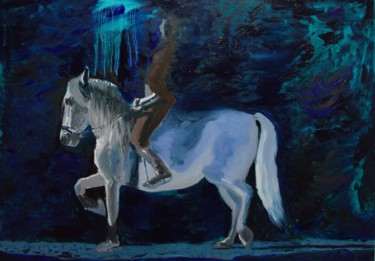 Painting titled "Knight (Cavaliere).…" by Haz, Original Artwork, Oil