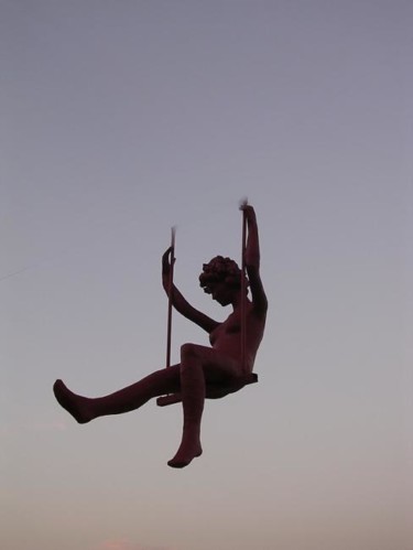 Scultura intitolato "trapezista" da Francesco Mestria, Opera d'arte originale
