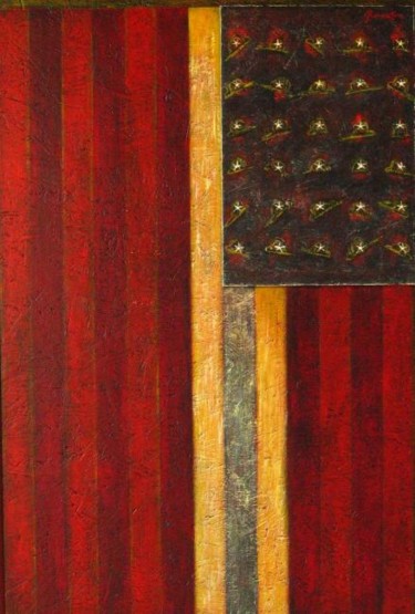 Peinture intitulée "911 - SYMBOLE DU CO…" par Francesca, Œuvre d'art originale, Huile