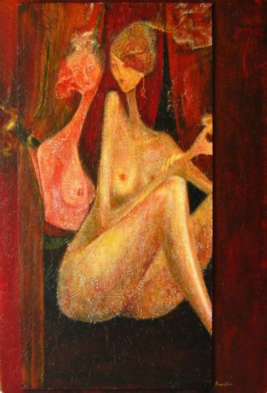 Peinture intitulée "BALANCE ASCENDANT G…" par Francesca, Œuvre d'art originale, Huile