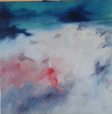 Painting titled "Orage" by Francette Guittard, Original Artwork, Acrylic