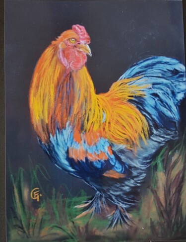 Painting titled "Kamal" by Francette Guittard, Original Artwork, Pastel