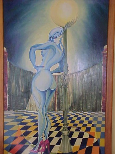 Painting titled "AZUL" by Fanny Francia, Original Artwork
