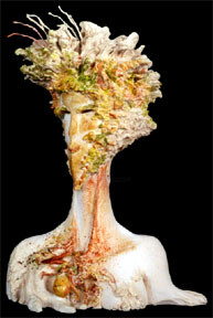 Sculpture intitulée "L'herboriste" par Francine Dubois, Œuvre d'art originale