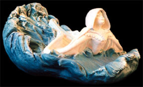 Sculpture intitulée "La demoiselle aqaut…" par Francine Dubois, Œuvre d'art originale