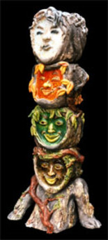 Sculpture intitulée "Les 4 frères" par Francine Dubois, Œuvre d'art originale