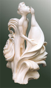 Sculpture intitulée "La douceur de l'Oly…" par Francine Dubois, Œuvre d'art originale