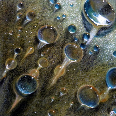 Pittura intitolato "cosmic-drops.jpg" da Francine Quié, Opera d'arte originale, Altro