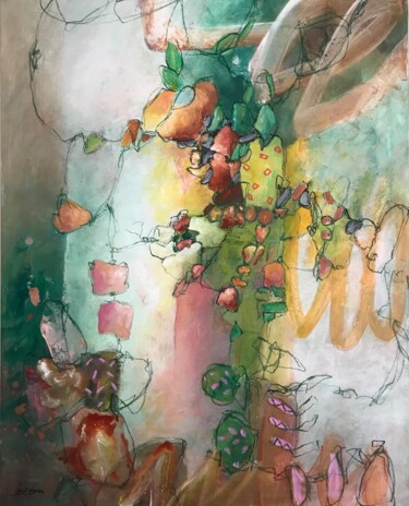 Peinture intitulée "A L'AIR LIBRE" par Francine Scrignac, Œuvre d'art originale, Acrylique Monté sur Châssis en bois