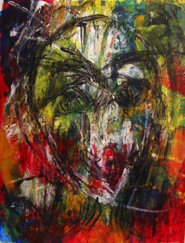 Peinture intitulée "LE MUTANT" par Francine Barbaray, Œuvre d'art originale, Huile
