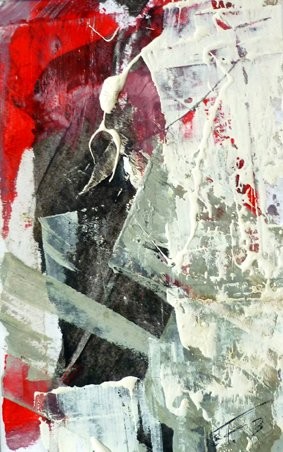 Peinture intitulée "ENTRE SPLEEN ET VOL…" par Francine Barbaray, Œuvre d'art originale, Huile