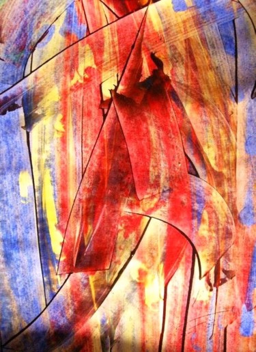 Peinture intitulée "LE GUERRIER DE LA L…" par Francine Barbaray, Œuvre d'art originale