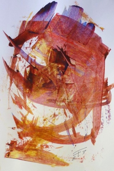 Peinture intitulée "UN HOMME PEUT EN CA…" par Francine Barbaray, Œuvre d'art originale, Huile